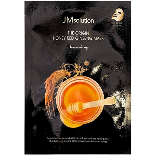 JMSOLUTION Тканевая маска питательная с медом и женьшенем The Origin Honey Red Ginseng Mask (30 мл)  фото 3