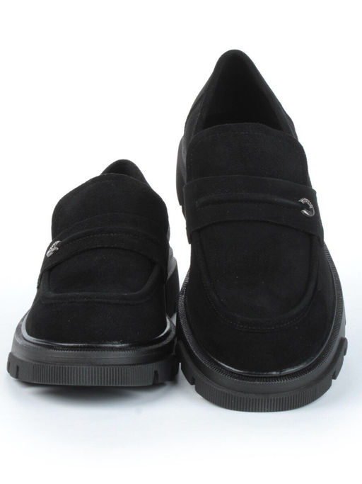 01-C1819-2 BLACK Ботинки демисезонные женские (натуральная замша)