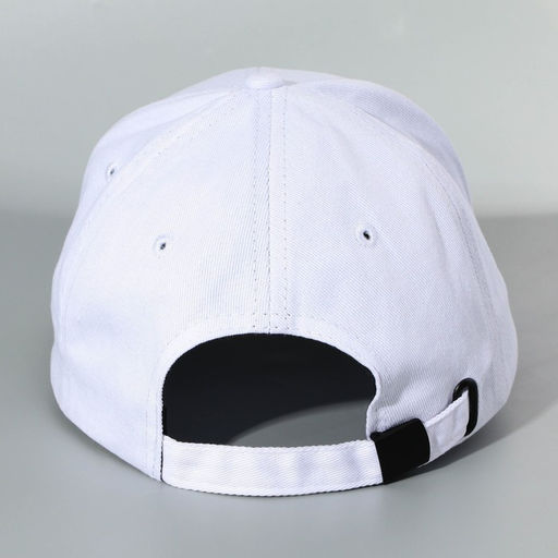 Кепка однотонная, белая, хлопок