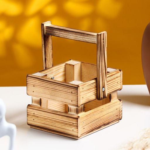 Кашпо деревянное 1512,59,5 см Однушка Лайт, двухреечное, обжиг Дарим Красиво  фото 2