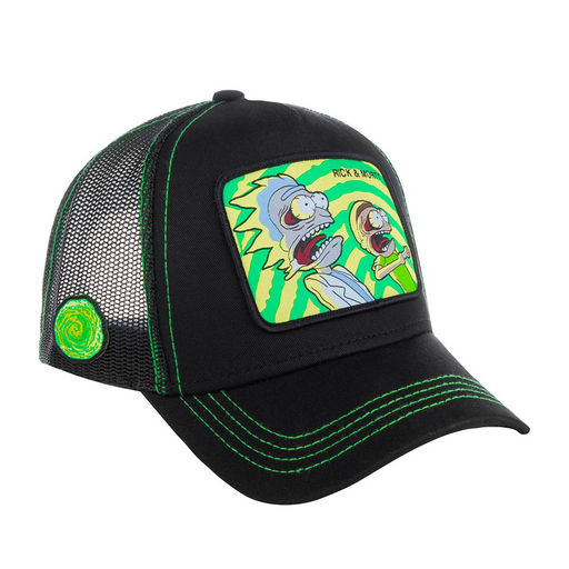 Бейсболка CAPSLAB арт. CL/REM/1/PSY2 Rick and Morty Portal (черный)  фото 2