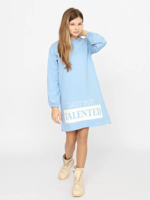 CRB wear/CWJG 63401-43-346 Платье для девочки,голубой/Ex.Cherubino  фото 3