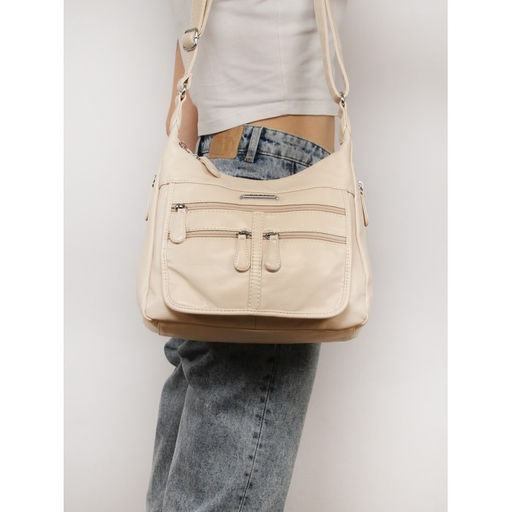 Сумка женская искусственная кожа Guecca-RY 1999, 2отд, плечевой ремень, св.бежевый SALE 261777 - Adelia фото 5