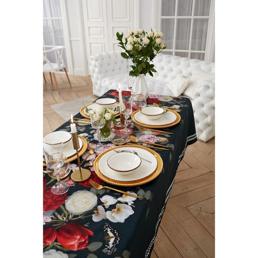 Скатерть Этель Flowers 180х147 см, 100% хлопок, саржа 190 г/м2  фото 9
