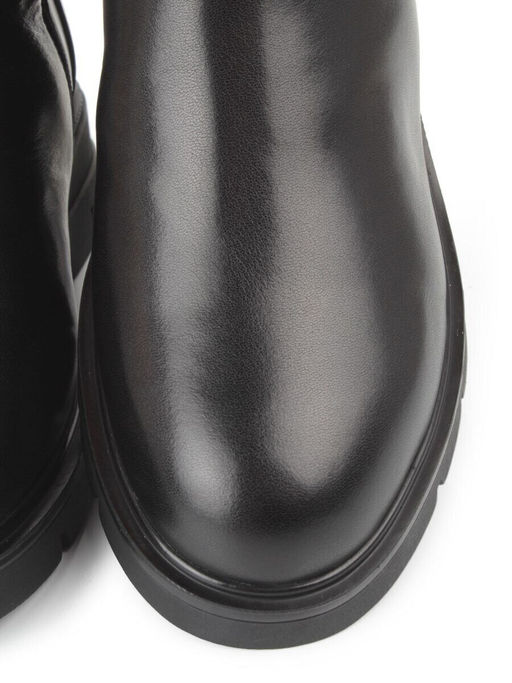 Z4215M BLACK Сапоги зимние женские (натуральная кожа, натуральный мех)