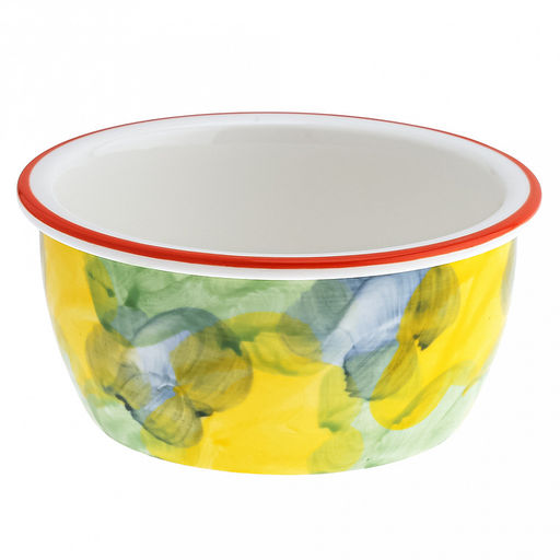 Акварель Салатник-контейнер фарфоровый 640мл, д14,8х6,9см, круглый, с деколью, отводка, пластмассовая крышка, герметичная, с клипсами, с силиконовым уплотнителем (Китай) - Домашняя мода фото 5