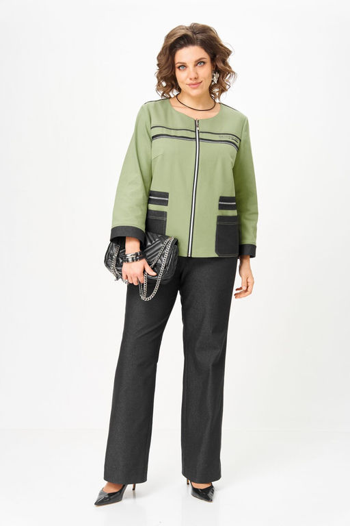 Костюм Aira Style 24249 зелёный-графит