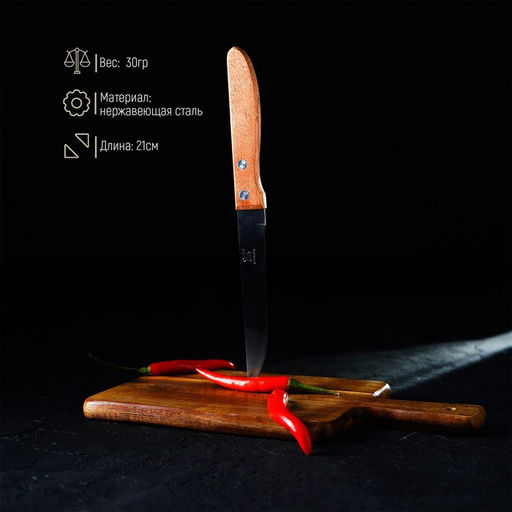 Нож кухонный Доляна Эльбрус, лезвие 11,5 см  фото 2