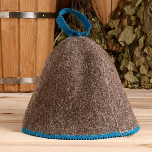 Шапка для бани классика тёмная - Добропаровъ фото 5