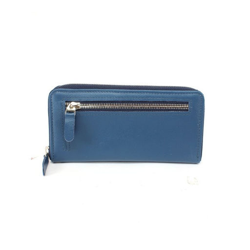 Портмоне женское Croco-ПР-956 натуральная кожа 3 отд, 11 карм, синий бергамо (47) 265290  фото 2