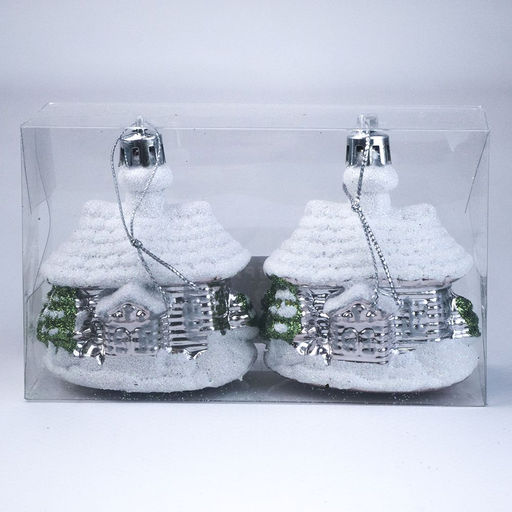 Набор ёлочных игрушек серебреный 2 шт - Super bat фото 2