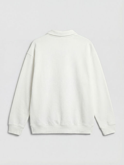 Polo Yaka Bask?l? Erkek ?ocuk Sweatshirt