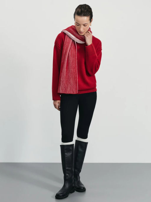 Джемпер с шарфом из хлопка / Zarina