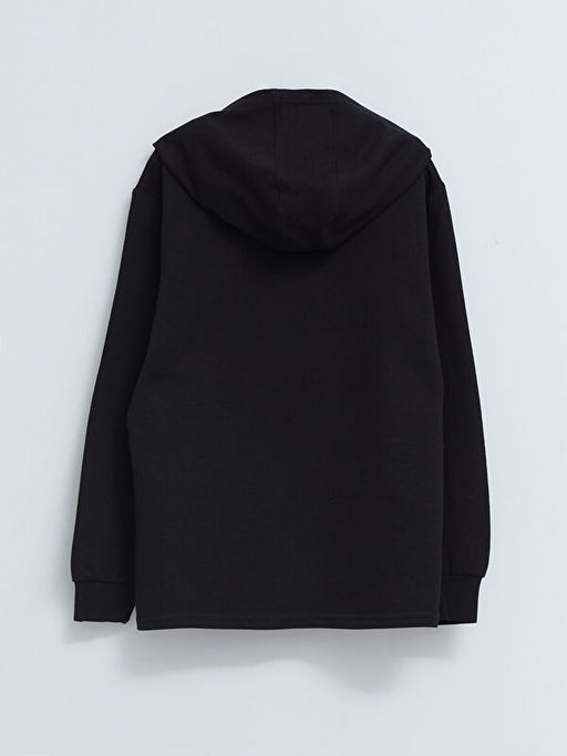 Kap??onlu Basic Uzun Kollu Erkek ?ocuk Fermuarl? Sweatshirt - Waikiki фото 2