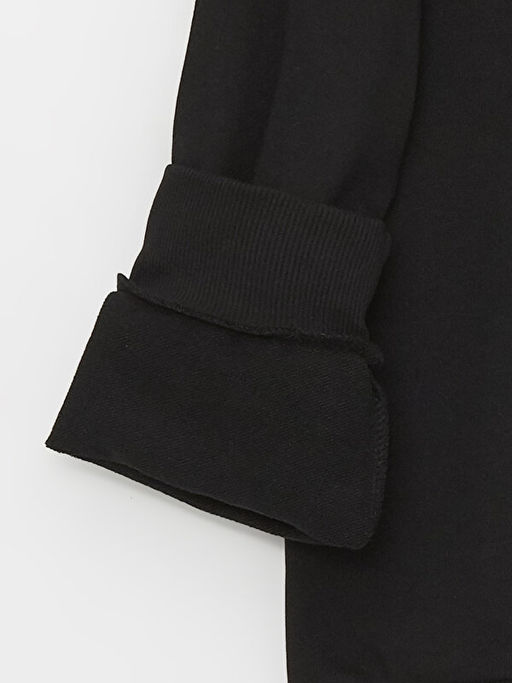 Bisiklet Yaka Wednesday Bask?l? Uzun Kollu K?z ?ocuk Sweatshirt