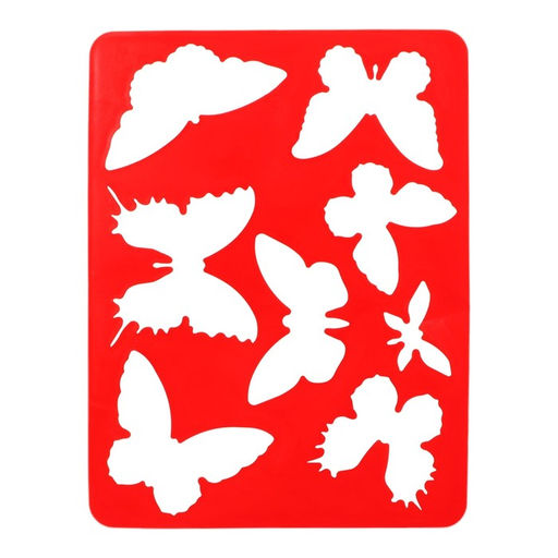 Набор трафарет - раскраска Calligrata, 6 шт.: овощи, домашние животные, цветы, бабочки, лесные звери, фрукты, для девочек