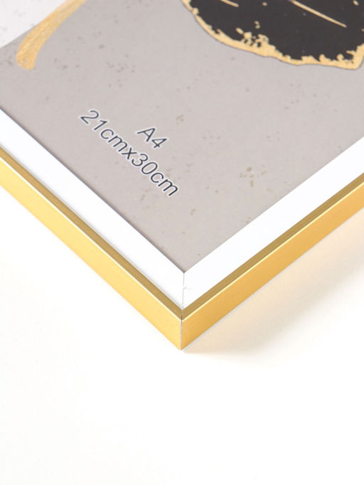 Фоторамка пластик формат А4 "Современная классика" золото и белый 26х20,8х1,5 см