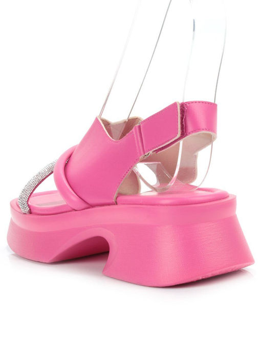08-PEQ210-3 PINK Босоножки женские (натуральная кожа)