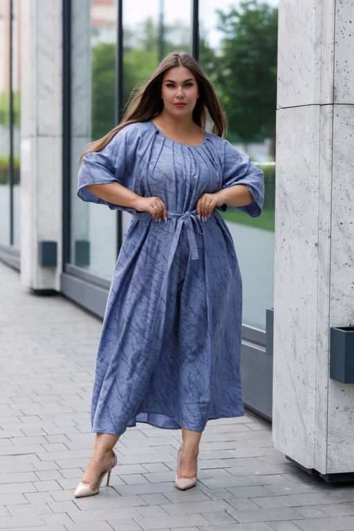 Платье Luxury Moda 1426 серо-голубой