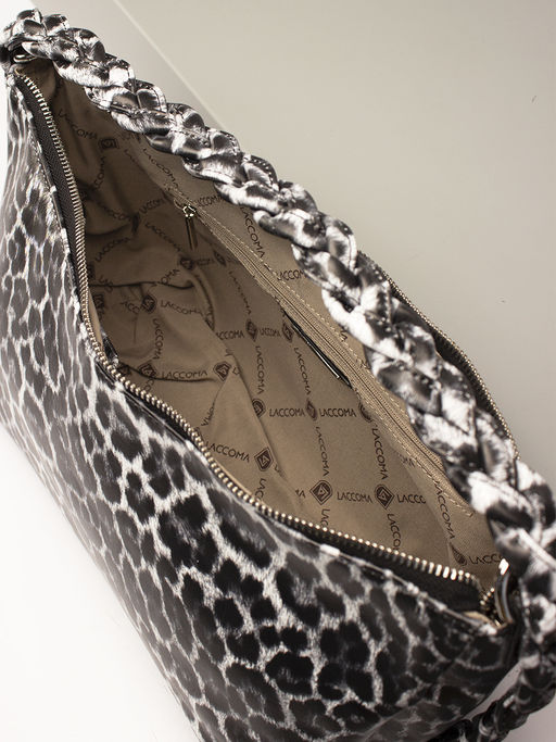 LACCOMA сумка НИ18669-леопард белый натуральная кожа хлопок  фото 4