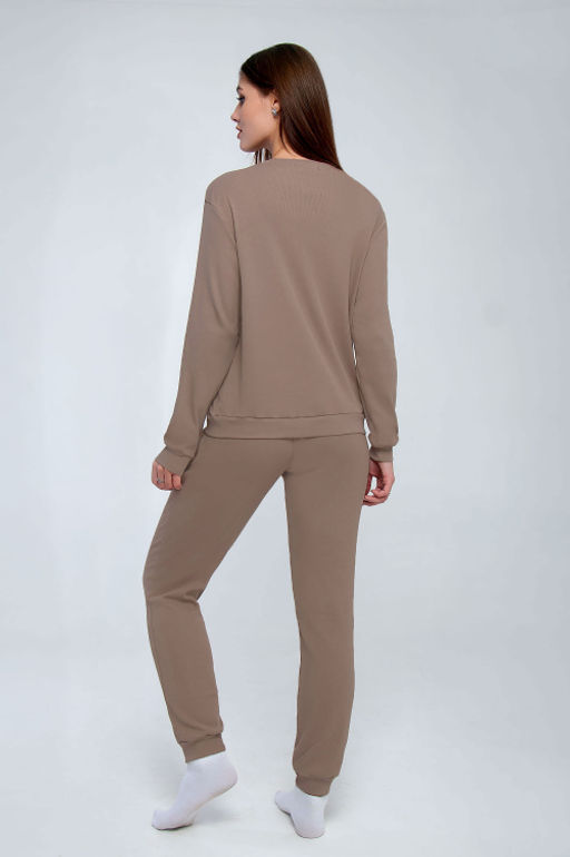 Арт. 10806/2 Пижама с брюками 42-50 (5 шт) Цвет:верх-кофе,низ-кофе