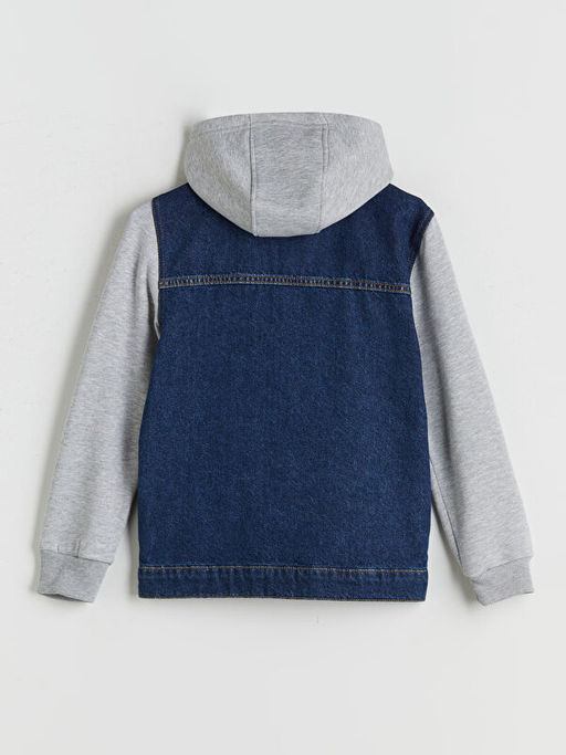 Kap??onlu Erkek ?ocuk Jean Ceket