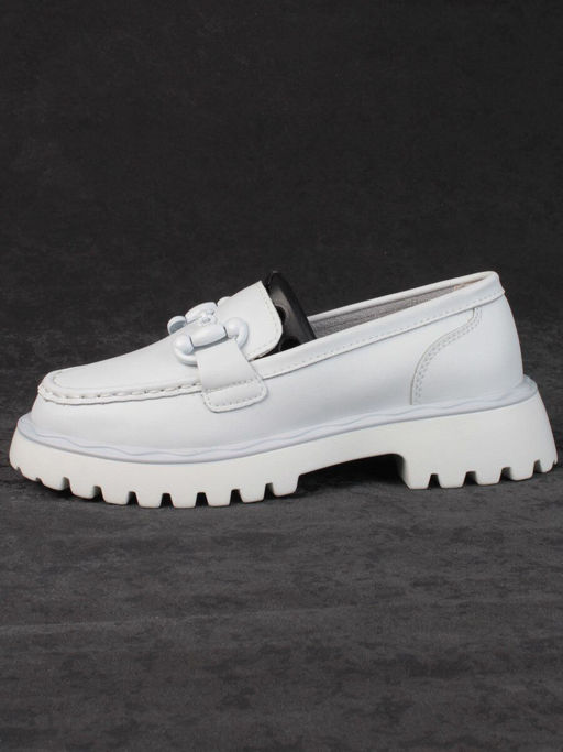 03-HY6-2D WHITE Лоферы женские (натуральная кожа) - Фабричный китай фото 6