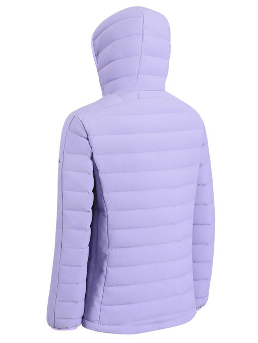 Куртка женская стёганая с капюшоном с графеновой подкладкой сиреневого цвета 9624_1Sn