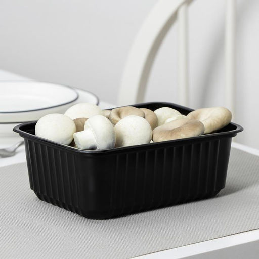 Цена за 500 шт. Контейнер одноразовый «Южуралпак», КР-179, пластик, 1 л, 17.9×13.2×6.7 см, чёрный