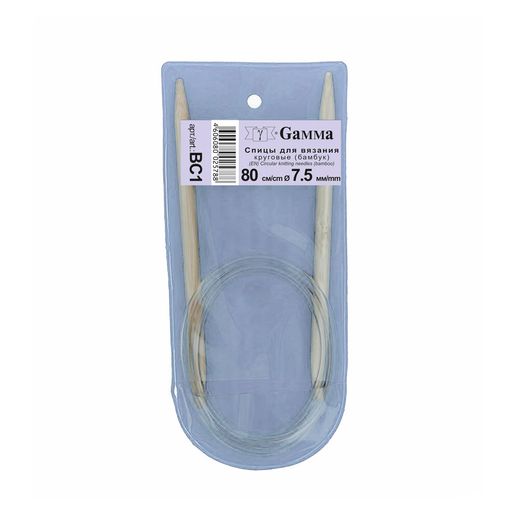 Спицы GAMMA круговые BC1 бамбук d 7.5 мм 80 см 1 шт