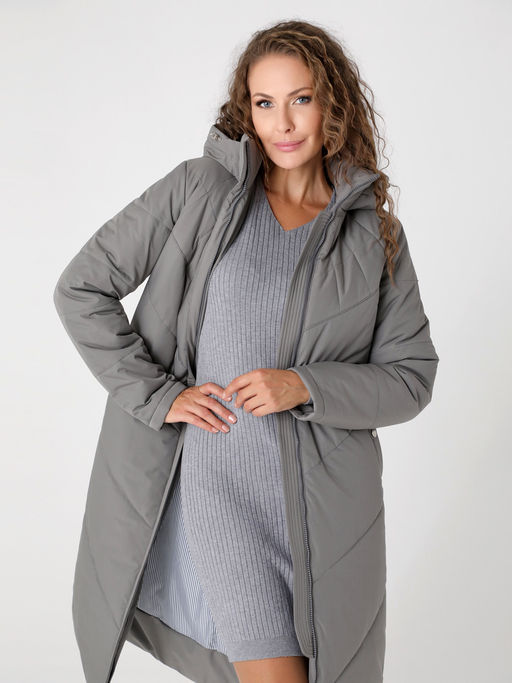 24407 Пальто т.серый - Dizzyway фото 3