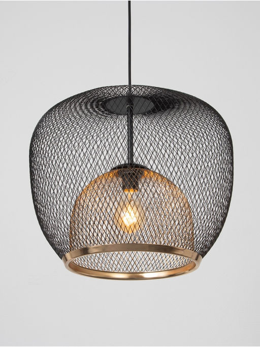 Светильник потолочный BayerLux Margarethe, 1×40 Вт, Е27, черный/золото, 35×35×36 см