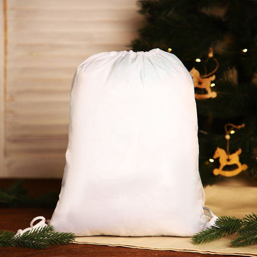 Мешок новогодний на шнурке, цвет белый/разноцветный - Simaland фото 3