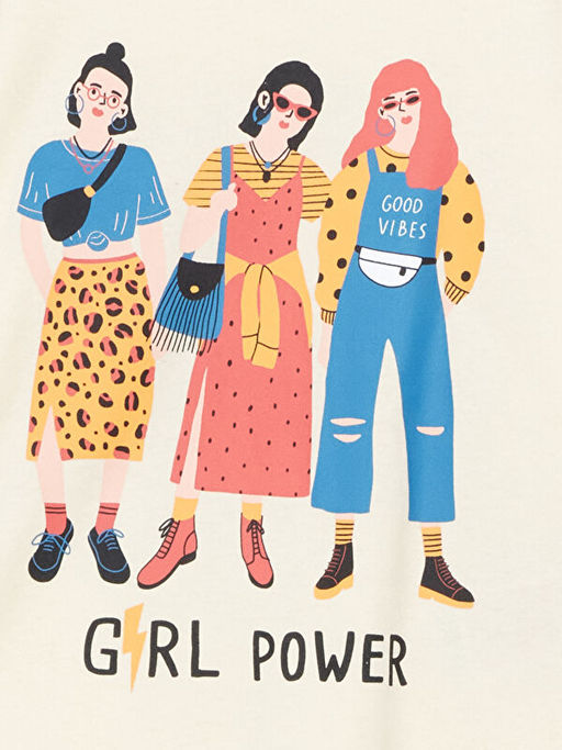 Bisiklet Yaka K?z ?ocuk Ti??rt - Waikiki фото 2