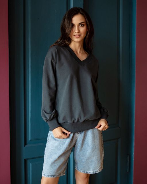 Свитшот с V-образным вырезом 93.4.3 - Elena sorti фото 3