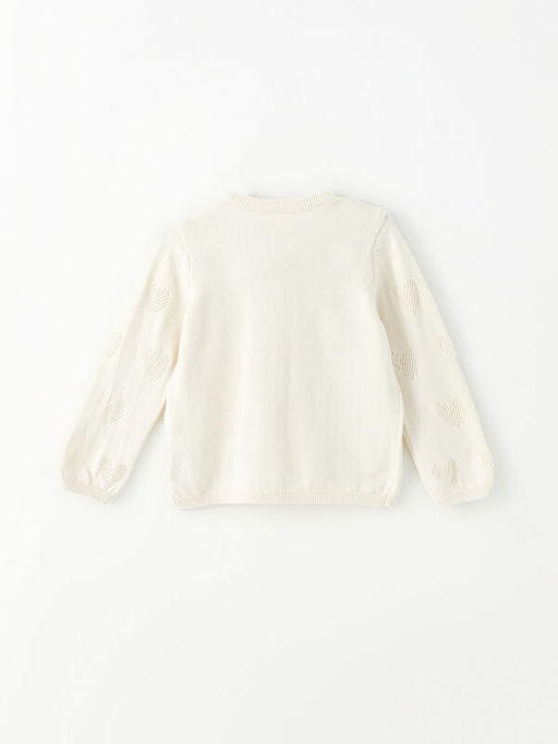 Bisiklet Yaka Uzun Kollu Kendinden Desenli K?z Bebek Triko H?rka - Waikiki фото 3