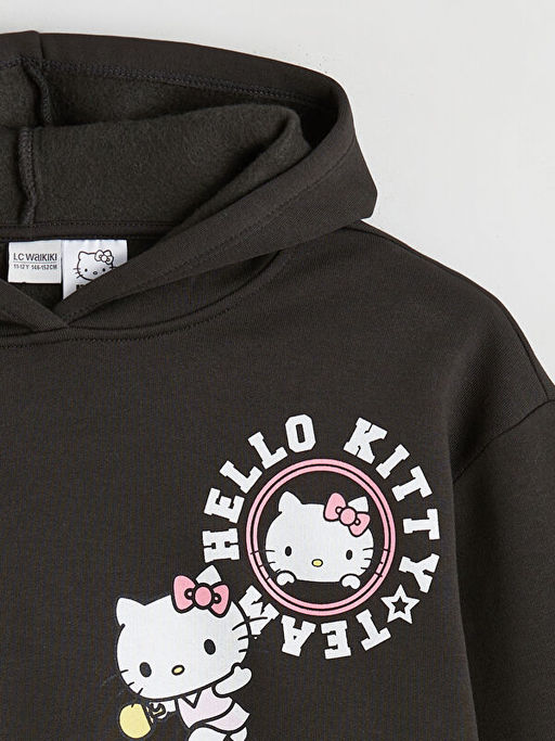 Hello Kitty Bask?l? K?z ?ocuk Kal?n Sweatshirt