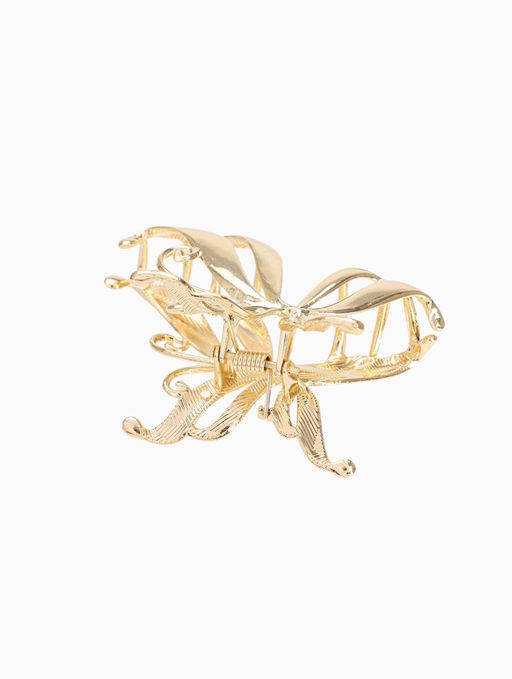 Цена за 2 шт. Крабик для волос «Анисия», бабочка, 6.5 см, золото