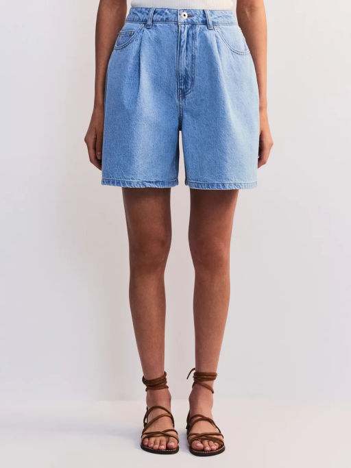 Джинсовые шорты со складками ZR2605092325-102 / Zarina