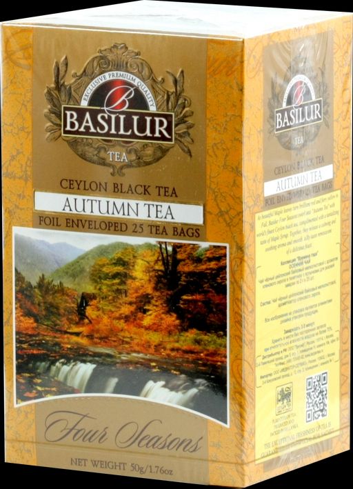 BASILUR. Four Seasons. Осенний черный карт.пачка, 25 пак.