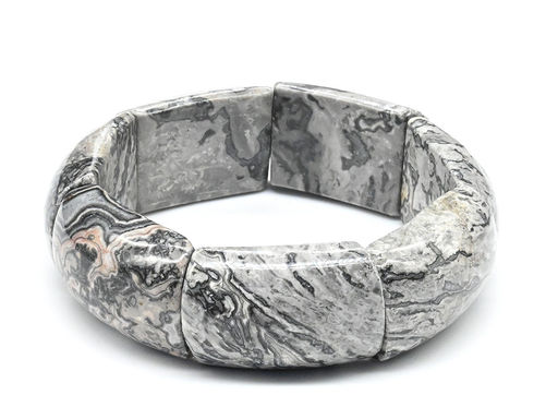 Браслет сегмент 20*30мм из яшмы серой