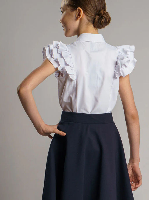 22021068 playToday Блузка текстильная для девочек, белый  фото 4