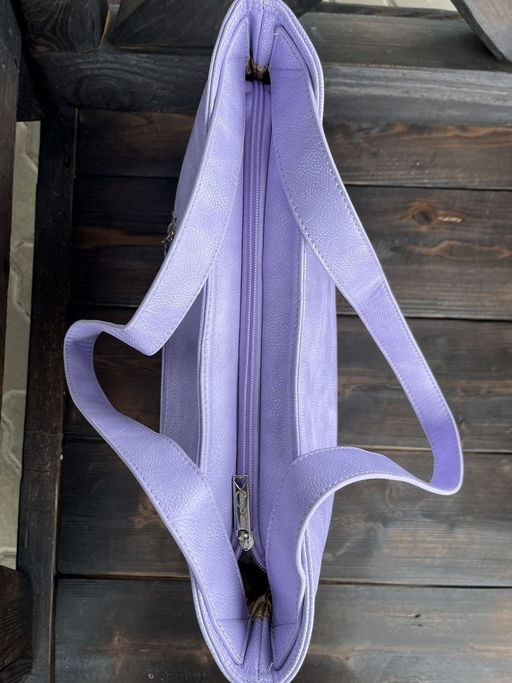 Женская сумка шоппер из эко кожи 0010 Фиолетовый - Kenguluna фото 7