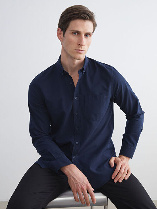 Regular Fit Uzun Kollu Oxford Erkek G?mlek