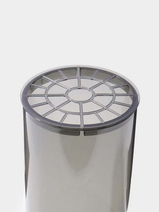 Ваза для цветов с крышкой «Альваро», 25×12 см, пластик, серая