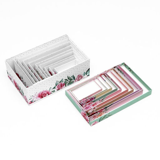 Набор коробок прямоугольных 10 в 1 Цветочный, 30?19?11 - 12?6.5?4 см