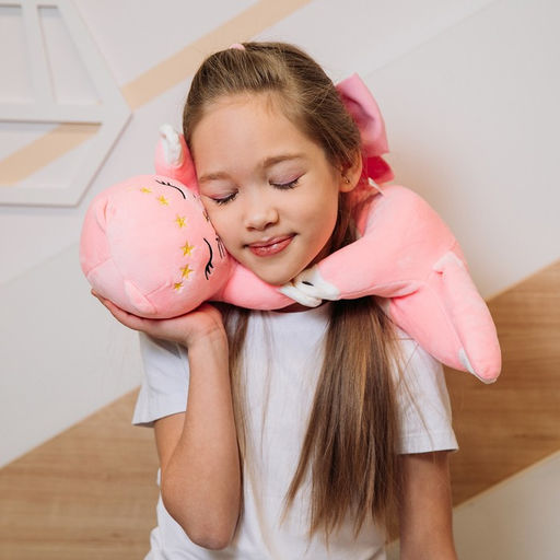 Подушка - подголовник для путешествий «Котик», мягкая игрушка, 70 см