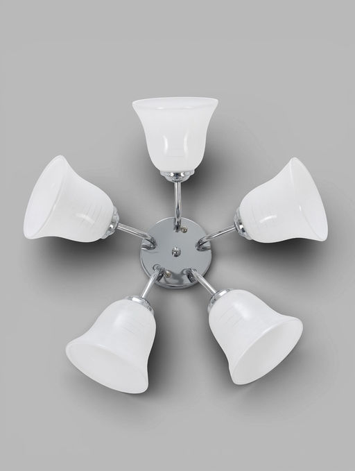 Люстра ЭкономСвет 20130/5CR, 5×40 Вт, E27, 50×50×20 см, цвет хром