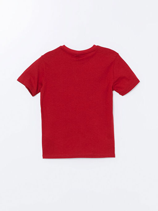 Bisiklet Yaka Bask?l? K?sa Kollu Erkek ?ocuk Ti??rt - Waikiki фото 3