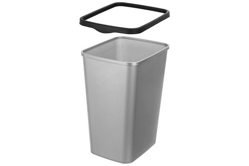 Ведро для мусора с фиксатором 9 л 23,5*19,2*29 см Тандем сер.металлик/черный (модель 841158) - Elan gallery фото 9